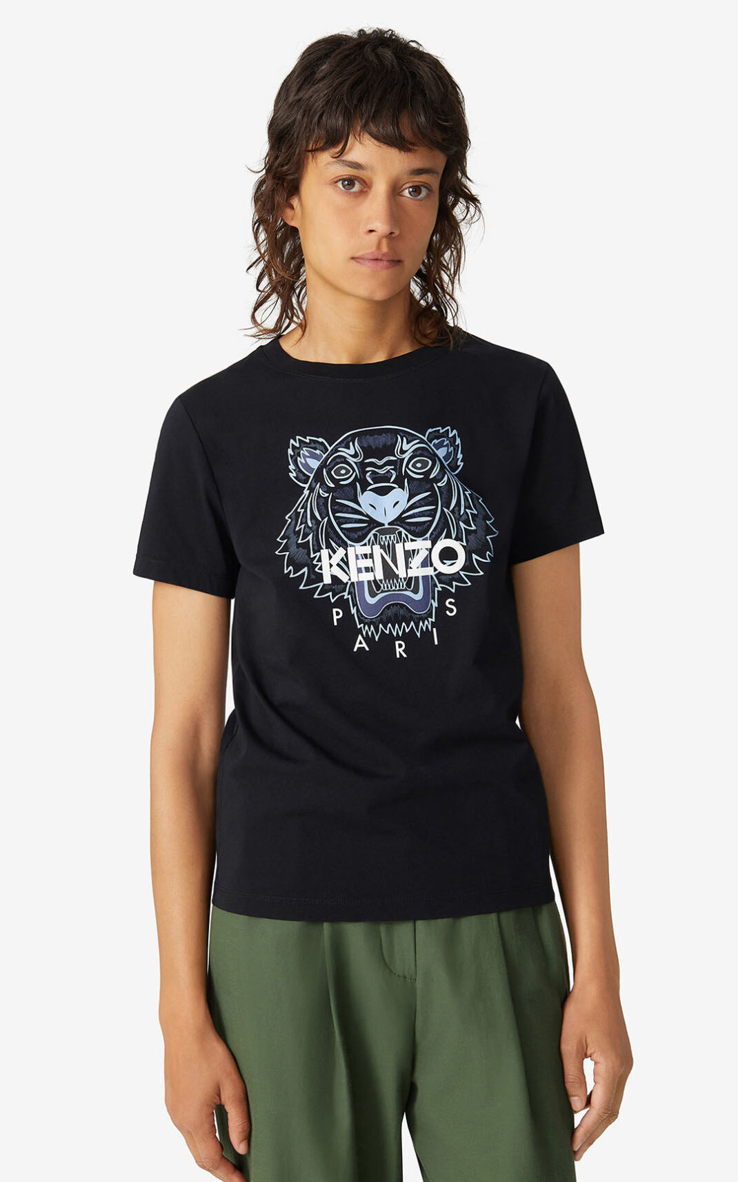 Kenzo 虎 Tシャツ レディース 黒 - XYWUNV210